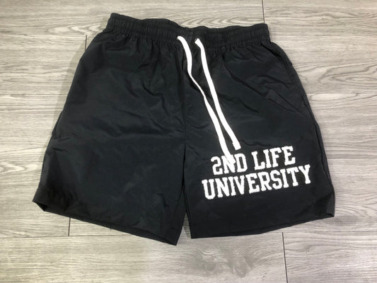 2nd Life University - Nylon Shorts (Embroidered Towel Patch)