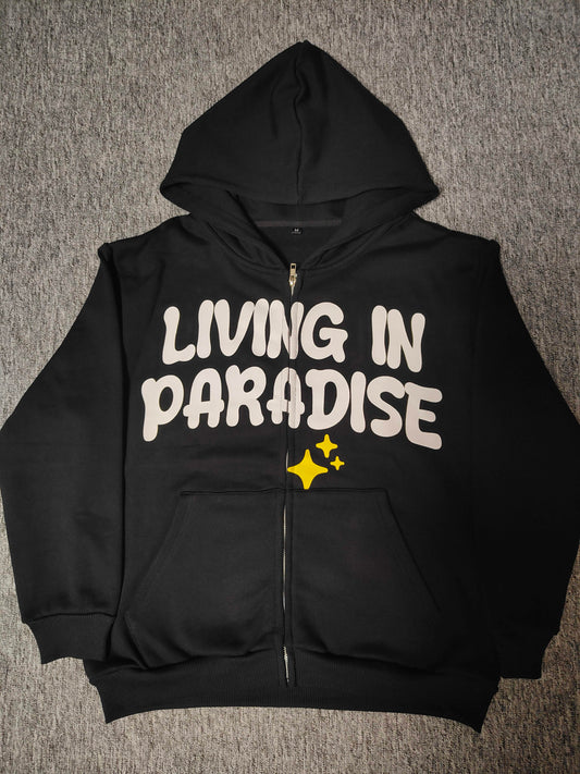 Living In Paradise (Zip-Up) Hoodie